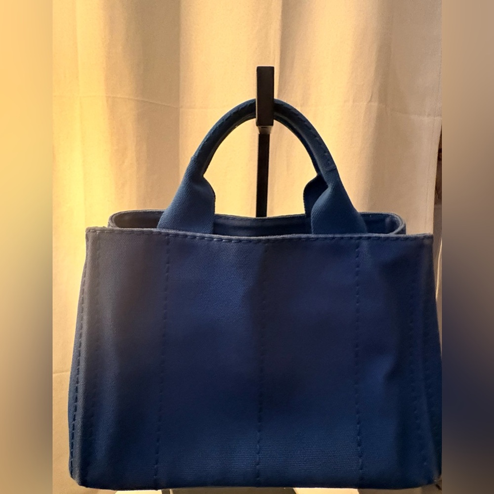 Preloved- PRADA Canapa tote Mini Tote Bag- shoulder strap included - Picture 3 of 8